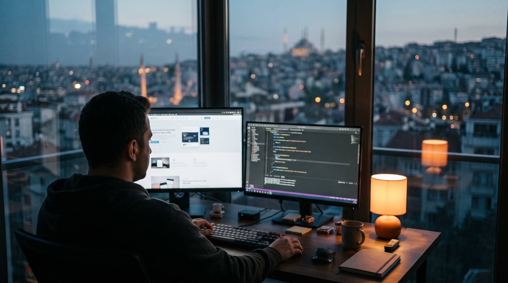Kod editöründe web sitesinin kaynak kodu