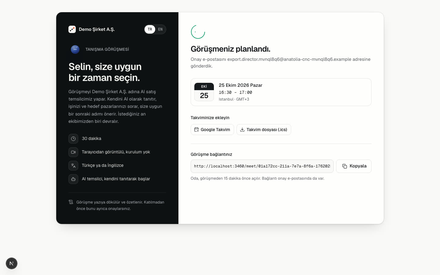 AI Sales Engine ekranı 4