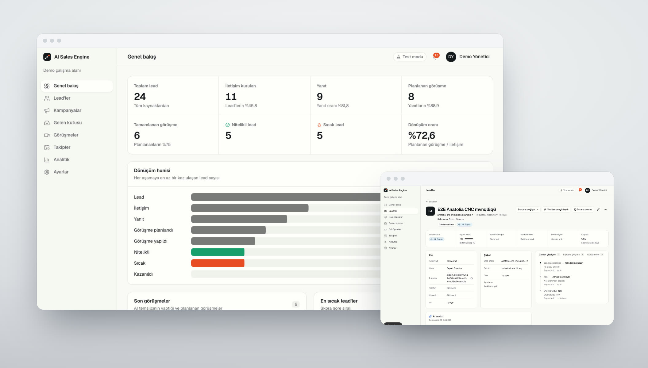 AI Sales Engine screen