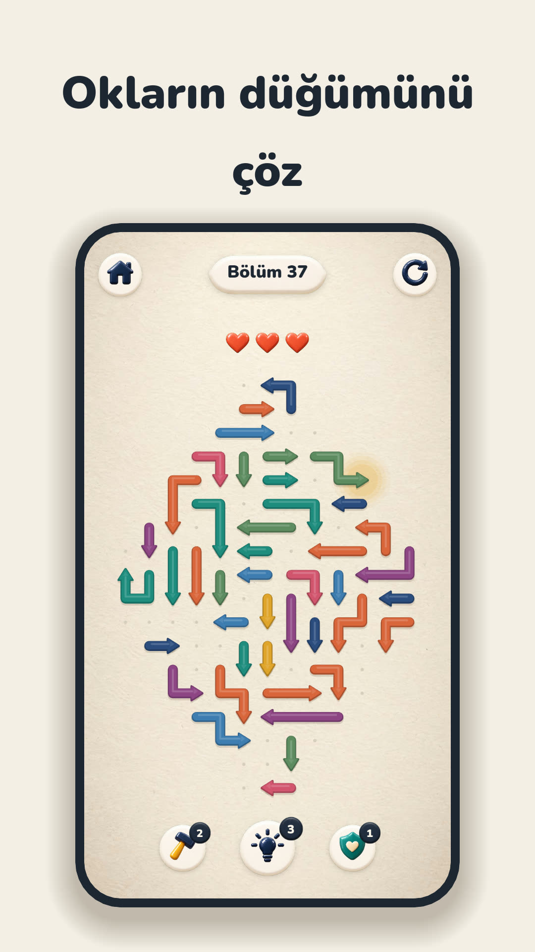 Arrow Knots phone screen 1