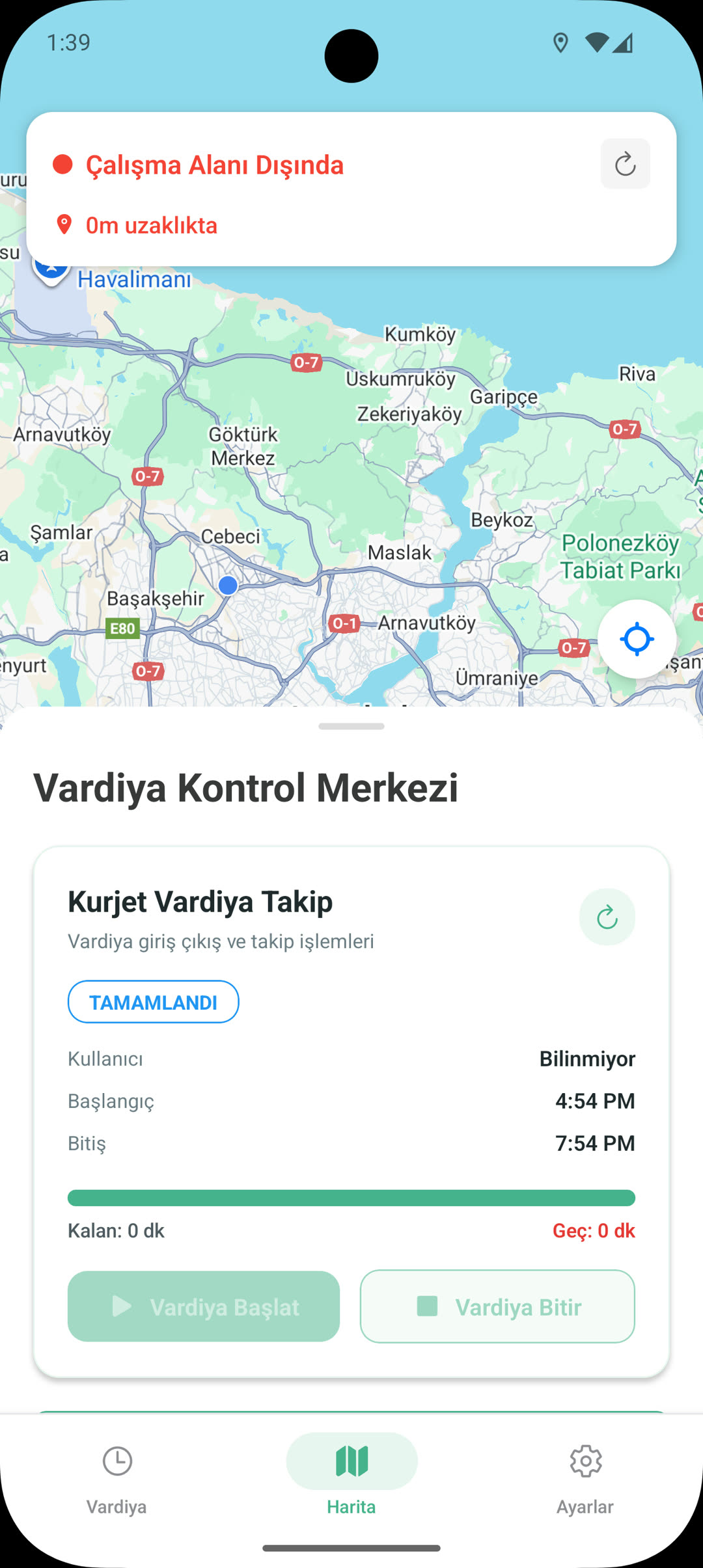 Kurjet Kurye phone screen 1