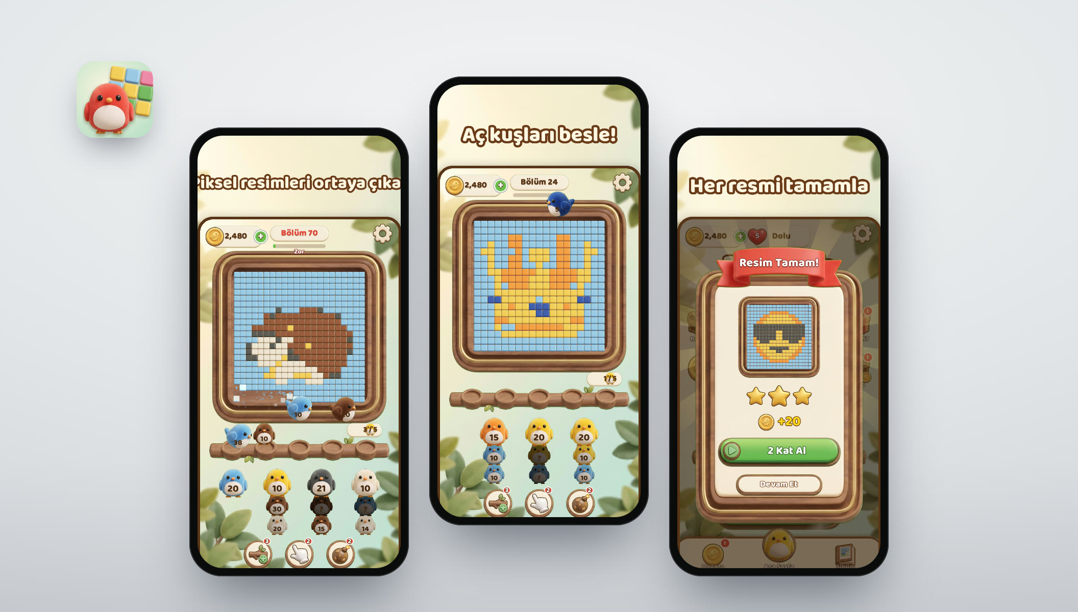 Peckish screens